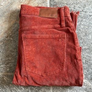 Madewell Cali Demi boot corduroy pants. Size 27P